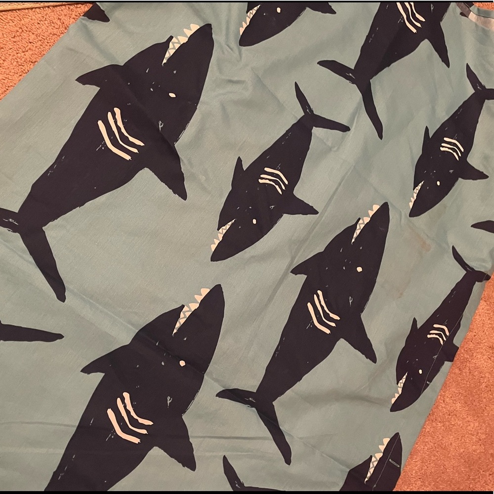 Pillowfort 🦈 shark shower curtain -like new !!